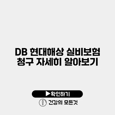 DB 현대해상 실비보험 청구 자세히 알아보기