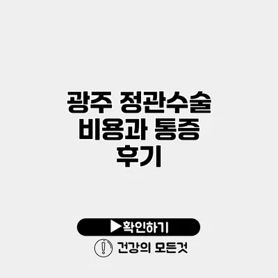 광주 정관수술 비용과 통증 후기