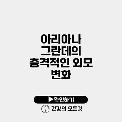 아리아나 그란데의 충격적인 외모 변화