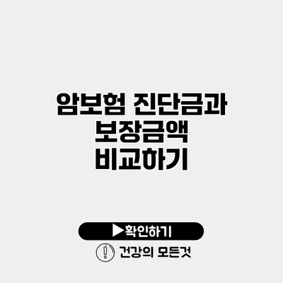 암보험 진단금과 보장금액 비교하기