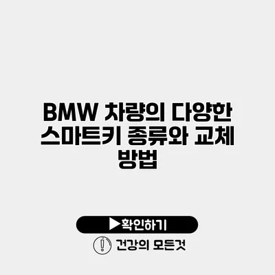 BMW 차량의 다양한 스마트키 종류와 교체 방법