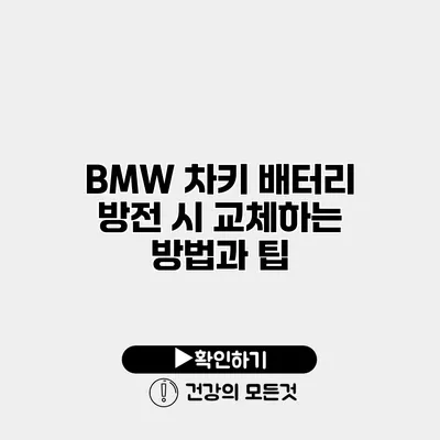 BMW 차키 배터리 방전 시 교체하는 방법과 팁