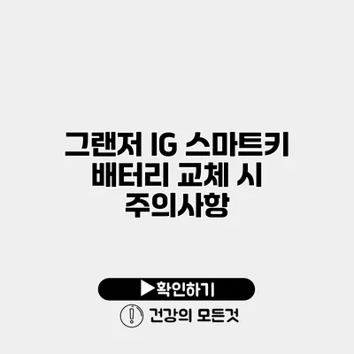 그랜저 IG 스마트키 배터리 교체 시 주의사항