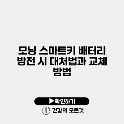 모닝 스마트키 배터리 방전 시 대처법과 교체 방법