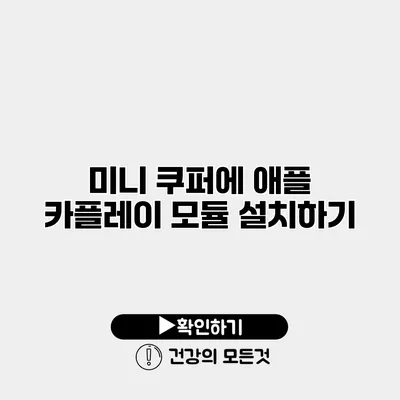 미니 쿠퍼에 애플 카플레이 모듈 설치하기