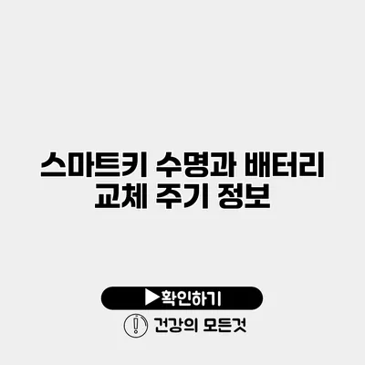 스마트키 수명과 배터리 교체 주기 정보