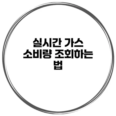 실시간 가스 소비량 조회하는 법