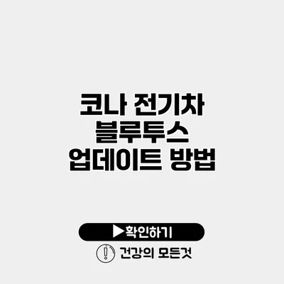 코나 전기차 블루투스 업데이트 방법