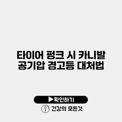 타이어 펑크 시 카니발 공기압 경고등 대처법